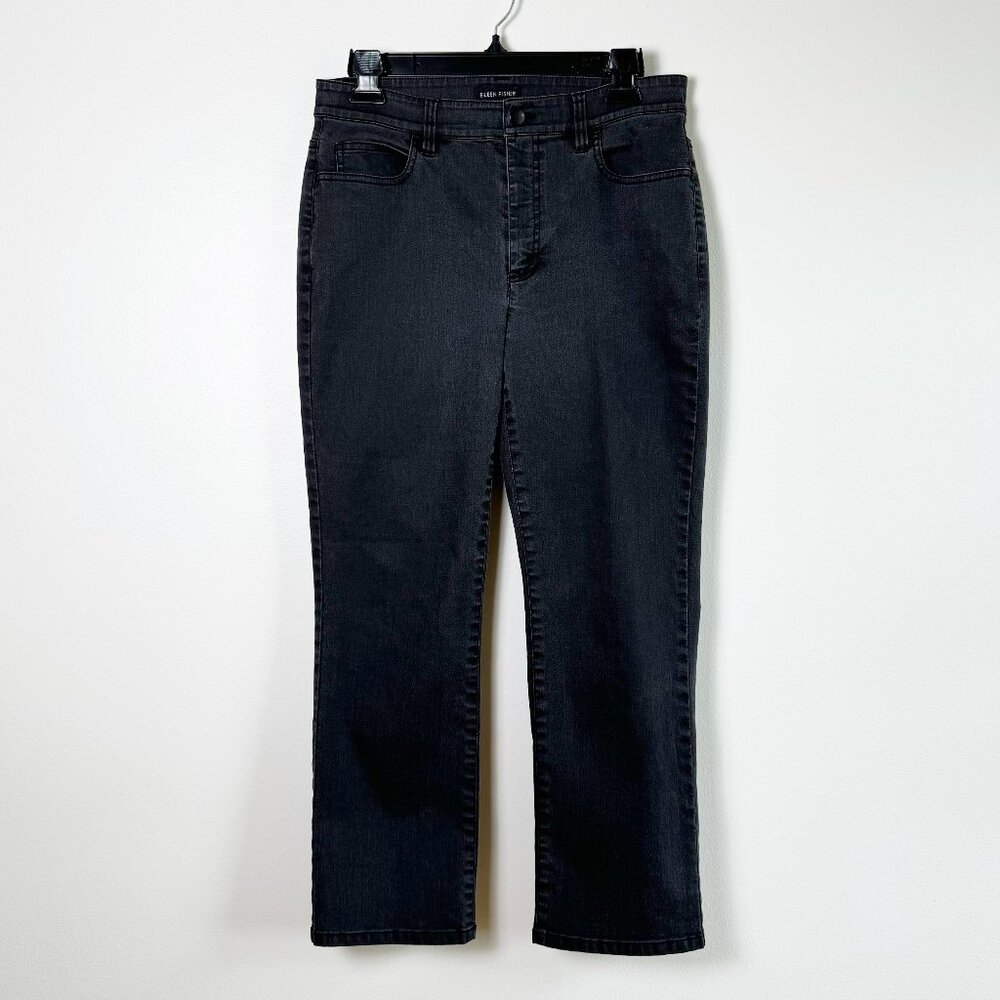 Eileen Fisher Straight Leg Organic Cotton Jeans Size 8